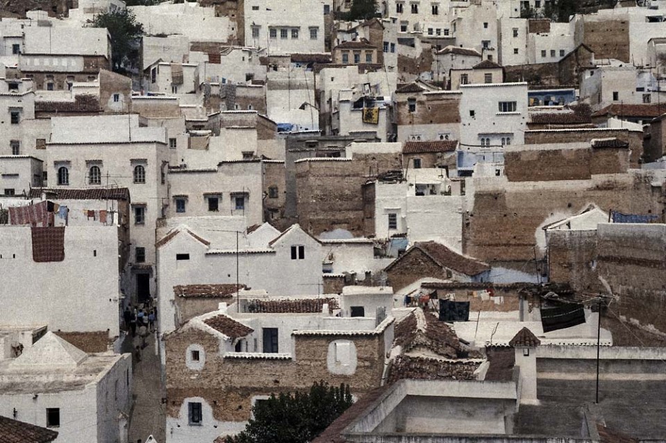 hefchaouen, maroc, morocco, houses, 1985